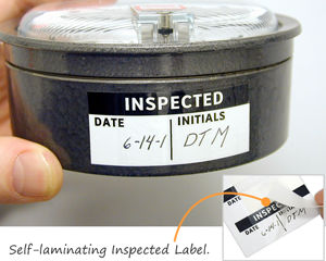 Self-laminating Inspected Label