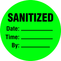 "Sanitized" Removable Labels, 1" Diameter