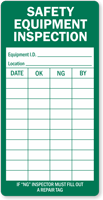 Safety Equipment Inspection Record Label