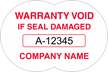 Warranty Void If Seal Damaged Label