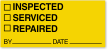 Inspected Serviced Repaired Calibration Label