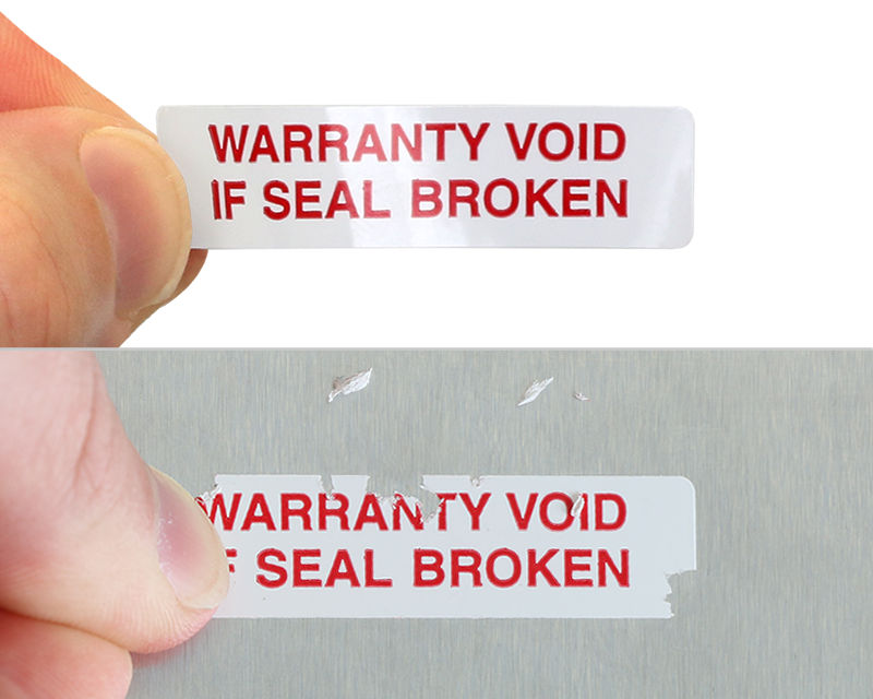 Rectangular Tamperproof Seals Labels